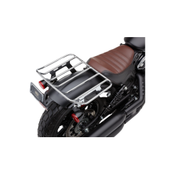 PartzBiz HD CBU-502-2605 - Cobra Chrome Big Ass ชั้นวางสัมภาระกว้างที่ถอดออกได้สำหรับ Indian Scout Bobber 18-22 | 502-2605