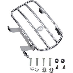 PartzBiz HD CBU-602-2511 - Cobra Chrome ชั้นวางสัมภาระเดี่ยวแบบถอดออกได้ Harley Softail M8 Deluxe 18-Up