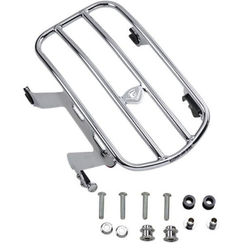 PartzBiz HD: 4420626-Cobra Chrome ชั้นวางสัมภาระเดี่ยวแบบถอดออกได้ Harley Softail M8 Deluxe 18-Up PartzBiz HD: 4420626-Cobra Chrome ชั้นวางสัมภาระเดี่ยวแบบถอดออกได้ Harley Softail M8 Deluxe 18-Up