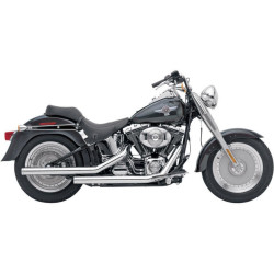 PartzBiz HD CBU-6810T - Cobra Chrome Dragsters 2:2 Drag Pipe Full Exhaust for Harley 86-06 Softail | 6810T