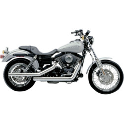 PartzBiz HD CBU-6815T - Cobra Chrome Dragsters 2:2 Drag Pipe Full Exhaust for Harley Dyna FXD 91-05 | 6815T