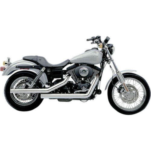 PartzBiz HD: 4420630-Cobra Chrome Dragsters 2:2 Drag Pipe Full Exhaust for Harley Dyna FXD 91-05 | 6815T