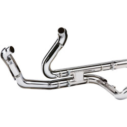 PartzBiz HD CBU-6253DB1 - Cobra Chrome PowerPort Power Boost Crossover Head Pipes ส่วนหัวของ Harley 10-16 FLH | 6253DB1