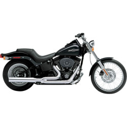 PartzBiz HD CBU-6421 - Cobra Chrome PowerPro HP 2-in-1 ท่อไอเสียสำหรับ Harley Softail 07-11 FLST FXST | 6421