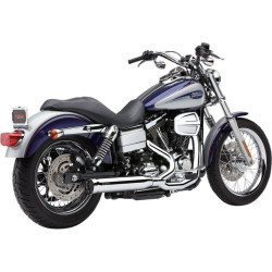 PartzBiz HD CBU-6468 - Cobra Chrome PowerPro HP 2 เป็น 1 RPT ท่อไอเสียสำหรับ Harley Dyna FXD 12-16 | 6468