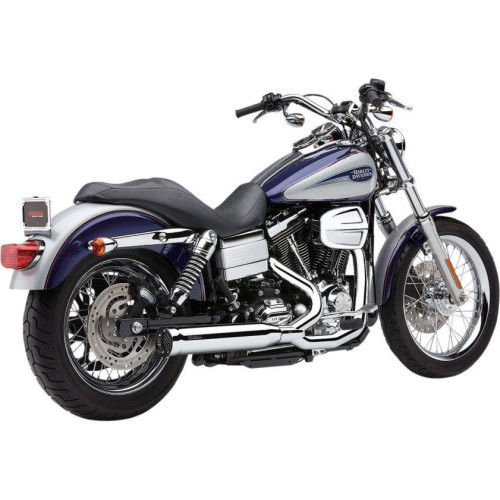 PartzBiz HD: 4420641-Cobra Chrome PowerPro HP 2 เป็น 1 RPT ท่อไอเสียสำหรับ Harley Dyna FXD 12-16 | 6468
