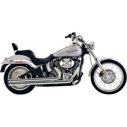 PartzBiz HD CBU-6951T - Cobra Chrome Speedster Long 2 เป็น 2 ท่อเต็ม Harley Softail FXST FLST 07-11 | 6951T