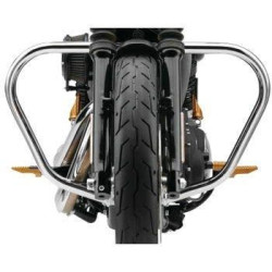 PartzBiz HD CBU-601-2111 - Cobra Chrome แฮนด์ V-Bend ฟรีเวย์ การ์ดเครื่องยนต์ Harley Sportster XL14-Up
