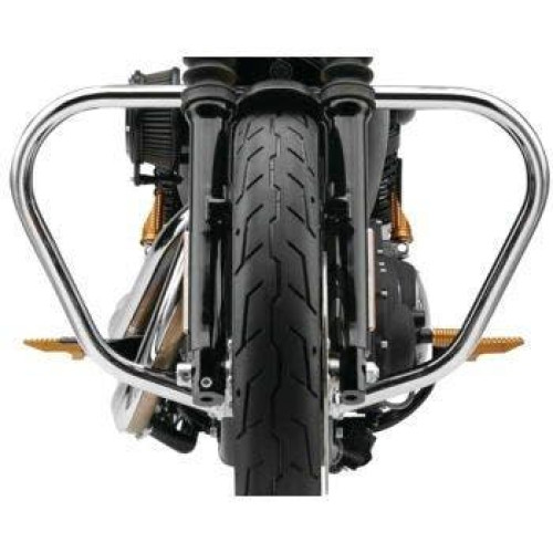 PartzBiz HD: 4420622-Cobra Chrome แฮนด์ V-Bend ฟรีเวย์ การ์ดเครื่องยนต์ Harley Sportster XL14-Up