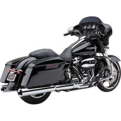 PartzBiz HD CBU-6214 - Cobra PowerFlo Chrome 4.5 ” Mufflers Slip Ons Exhaust สำหรับ Harley FL 2017 | 6214