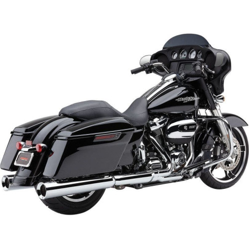 PartzBiz HD: 4420588-Cobra PowerFlo Chrome 4.5" Mufflers Slip Ons Exhaust for Harley FL 2017 | 6214