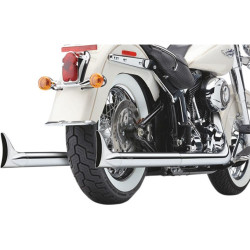 PartzBiz HD CBU-6988 - ท่อไอเสีย Cobra Softail Dual Chrome พร้อมปลาย Fishtail Harley Softail FX /FLST 07-11 | 6988 PartzBiz HD CBU-6988 - ท่อไอเสีย Cobra Softail Dual Chrome พร้อมปลาย Fishtail Harley Softail FX /FLST 07-11 | 6988