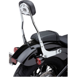 PartzBiz HD CBU-602-2006 - Cobra USA 602-2006 Round Chrome 14” ชุดพนักพิงแบบถอดออกได้ 2018 Harley Softail 1501-0592 15010592