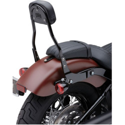 PartzBiz HD CBU-602-2006B - Cobra USA 602-2006B Round Black 14” ชุดพนักพิงแบบถอดได้ 2018 Harley Softail 1501-0593 15010593