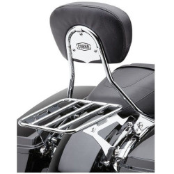 PartzBiz HD CBU-602-2012 - Cobra USA 602-2012 พนักพิงผู้โดยสารแบบถอดได้ Chrome Harley Touring 97-08
