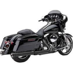 PartzBiz HD CBU-6107RB - Cobra USA 6107RB สีดำ 4 ” Neighbor Hater Slip On Mufflers Harley FLH/T 95-16 632431 1801-1026 18011026