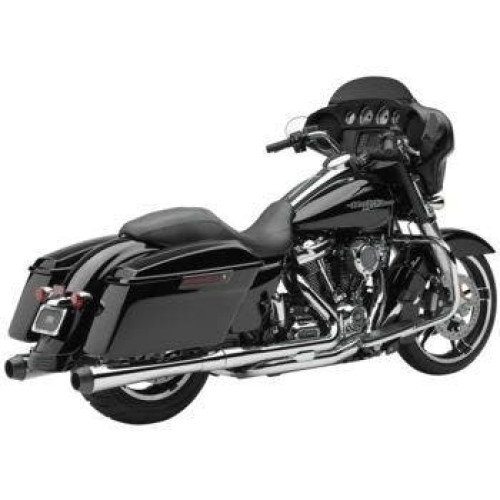 PartzBiz HD: 4420580-Cobra USA 6208 Chrome El Diablo 4" Slip-On Mufflers 17-Up Harley FLH FLT 1801-1213 18011213 631286
