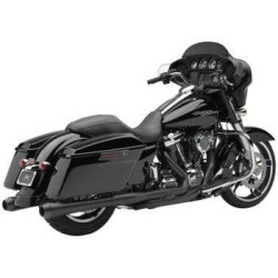 PartzBiz HD CBU-6208RB - Cobra USA 6208RBb Black El Diablo 4 ” ท่อเก็บเสียงแบบสวม 17-Up Harley FLH FLT 1801-1219 18011219 631287