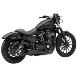 PartzBiz HD CBU-6493B - Cobra USA 6493B สีดำ 3.5 ” El Diablo 2-Into-1 ท่อไอเสีย 14-Up Harley Sportster XL 1800-2220 18002220 631302