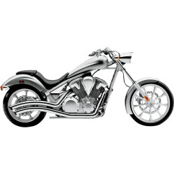 PartzBiz HD CBU-1233 - Cobra USA Chrome 1233 Speedster ท่อไอเสียแบบกวาด Honda Fury Stateline Saber