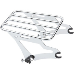 PartzBiz HD CBU-602-2500 - Cobra USA Chrome ชั้นวางสัมภาระที่ถอดออกได้อย่างรวดเร็ว Harley Touring FLH/T 09-18 | 602-2500