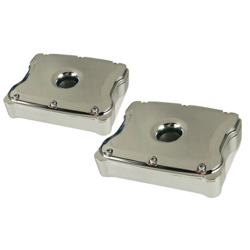 PartzBiz HD: 4420426-Complete Chrome Die-Cast Two Piece Rocker Box Kit Harley Twin Cam 99-Later
