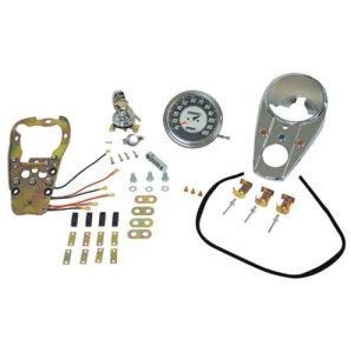 PartzBiz HD: 4420429-Complete Chrome Late Dash Kit Parts 2:1 For Harley Fat Bob Style Tanks 47-90 PartzBiz HD: 4420429-Complete Chrome Late Dash Kit Parts 2:1 For Harley Fat Bob Style Tanks 47-90