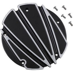 PartzBiz HD DS11070683 - Convington Custom Black Derby Cover 5 Hole Harley Touring 16-Up C1875-B