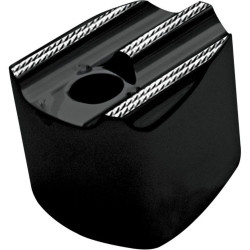 PartzBiz HD DS21060117 - ฝาครอบลูกบิดสวิตช์จุดระเบิด Covingtons Finned Black Diamond Harley 93-06 FLH/T | C1245-D