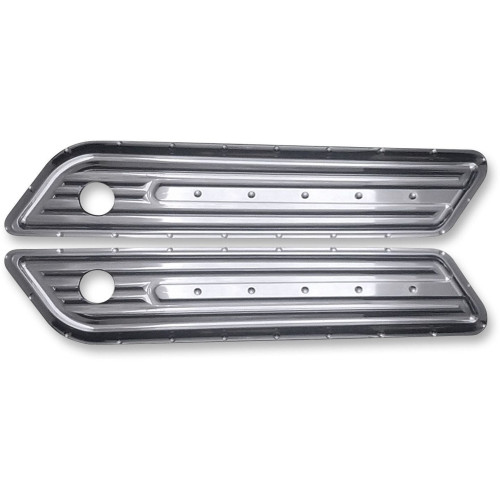 PartzBiz HD: 4420334-Covingtons Customs Dimpled Chrome Saddlebag Hinge Latch ครอบคลุม Harley 14-15 - C1010-C PartzBiz HD: 4420334-Covingtons Customs Dimpled Chrome Saddlebag Hinge Latch ครอบคลุม Harley 14-15 - C1010-C