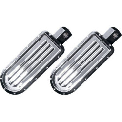 PartzBiz HD DS16201090 - Covingtons Customs Chrome Dimpled Billet Footpegs หมุดเท้า Harley Male Mount PR | C1243-ซี