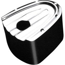 PartzBiz HD DS21060285 - ฝาครอบลูกบิดสวิตช์จุดระเบิด Chrome Dimpled Customs ของ Covingtons สำหรับ Harley 14-17 | C1250-ซี