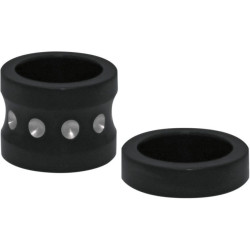 PartzBiz HD DS02220142 - Covingtons Customs Black Dimpled Front Axle Spacers Harley FLH 08-17 พร้อม ABS | C0015-บี PartzBiz HD DS02220142 - Covingtons Customs Black Dimpled Front Axle Spacers Harley FLH 08-17 พร้อม ABS | C0015-บี