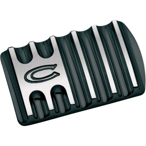 PartzBiz HD: 4420290-Covingtons Customs Black Finned Rear Brake Lever Pedal Pad for Harley FLH & FLST | C1042-B