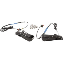 PartzBiz HD DS20201290 - Covingtons Customs Black Flush Front Billet Turn Signals Harley Road Glide 15-17 | C1300-B