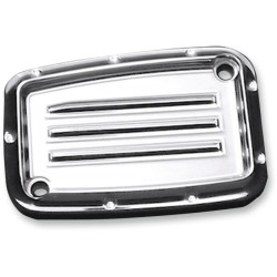PartzBiz HD DS06101960 - Covingtons Customs Chrome Dimpled Front Brake Master Cylinder Cover Harley 17-18 | C1176-C