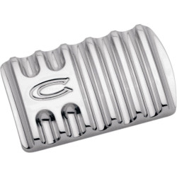 PartzBiz HD DS16100051 - Covingtons Customs Chrome Finned Rear Brake Lever Pedal Pad Harley FLH & FLST | C1042-C PartzBiz HD DS16100051 - Covingtons Customs Chrome Finned Rear Brake Lever Pedal Pad Harley FLH & FLST | C1042-C