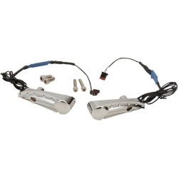 PartzBiz HD DS20201291 - Covingtons Customs Chrome Flush Front Billet Turn Signals Harley FLTR 15-17 | C1300-C
