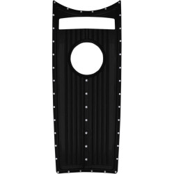 PartzBiz HD DS22020213 - Covingtons Customs Dimpled Black Dash Insert Cover Harley Road King FLHR 08-17 | C1235-B