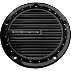 PartzBiz HD DS11070490 - Covingtons Gloss Black Dimpled CNC Machined Derby Cover Harley 15-17 Dressers | C1075-B