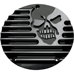 PartzBiz HD DS11070243 - Covingtons Gloss Black Machine Head CNC Machined Derby Cover Harley Twin Cam 99- | C1074-B