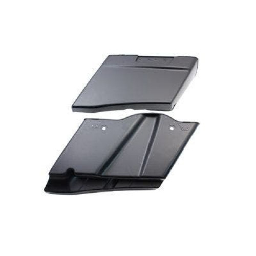 PartzBiz HD: 4420241-Custom 3” Stretched ABS Extended Saddlebags กระเป๋าสไตล์ CVO Raw Harley 93-13 | 49-2667