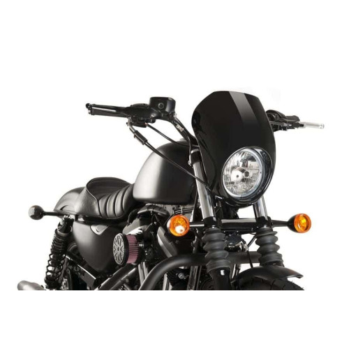 PartzBiz HD: 4420226-Custom Acces Free Spirit Semi-Fairing Gloss Black Harley Sportster XL 883N 09-Up