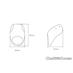 PartzBiz HD TR304838 - Custom Acces Free Spirit Semi-Fairing Matte Black Harley Sportster XL 883N 09-Up