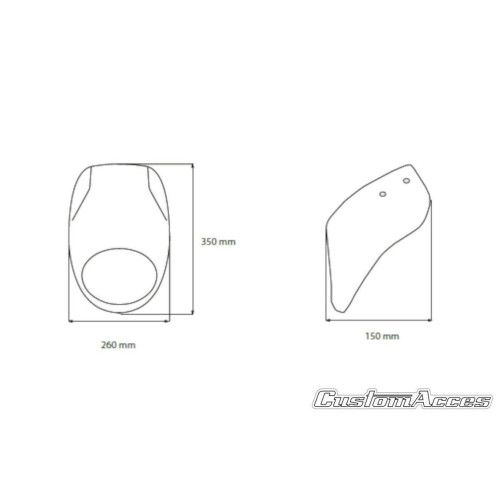 PartzBiz HD: 4420185-Custom Acces Free Spirit แฟริ่งกึ่งแฟริ่งสีดำด้าน Harley Sportster XL 883N 09-Up