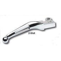 PartzBiz HD 647996 - Custom Chrome 2 Slot Chrome Ergonomic Hand Levers for '07-'16 Harley Big Twin PartzBiz HD 647996 - Custom Chrome 2 Slot Chrome Ergonomic Hand Levers for '07-'16 Harley Big Twin