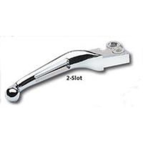 PartzBiz HD: 4420199-Custom Chrome 2 Slot Chrome Ergonomic Hand Levers for '07-'16 Harley Big Twin PartzBiz HD: 4420199-Custom Chrome 2 Slot Chrome Ergonomic Hand Levers for '07-'16 Harley Big Twin