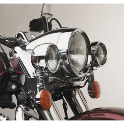 PartzBiz HD 15-547 - Custom Chrome 4 1/2" Frenched Passing Lamp Trim Ring for Harley '62-Up