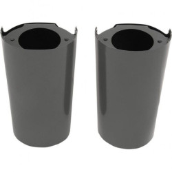 PartzBiz HD 688753 - Custom Chrome Smooth Black Stock Length Repl OEM 49mm Upper Slider Covers 14-17 | 688753 PartzBiz HD 688753 - Custom Chrome Smooth Black Stock Length Repl OEM 49mm Upper Slider Covers 14-17 | 688753