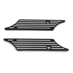 PartzBiz HD 688657 - Custom Chrome Black Saddlebag Latch Covers For Harley Baggers FLT FLH 93-13 PartzBiz HD 688657 - Custom Chrome Black Saddlebag Latch Covers For Harley Baggers FLT FLH 93-13